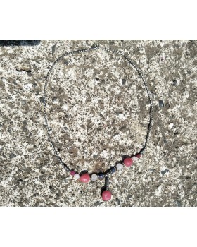 Alphabey's Melted gems stone Brass Silver Oxidised Necklace for Women Alphabey's Melted gems stone Brass Silver Oxidised Necklace for Women